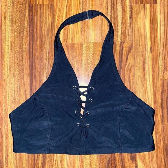 Old Navy Black Bikini Top Womens Size Medium - Picture 1 of 4